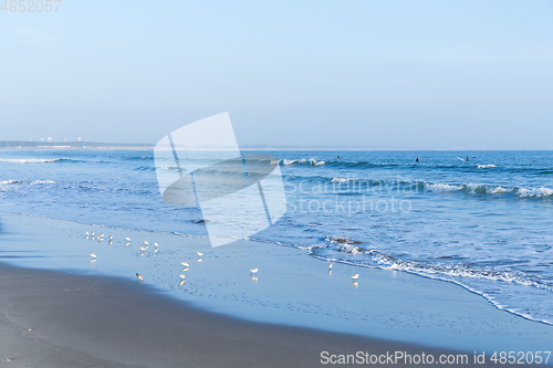 Image of Sand beach and blue sky