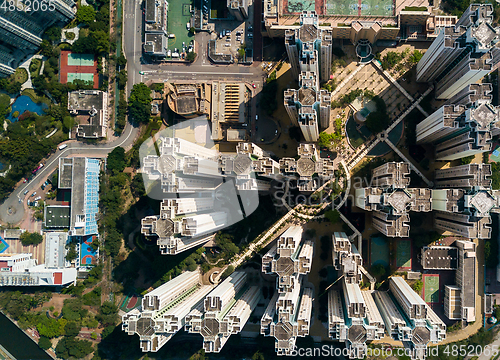 Image of Top view of Hong Kong residential district