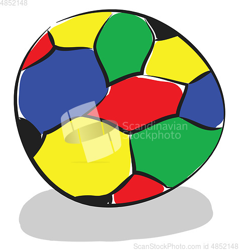 Image of A colourful beach ball vector or color illustration