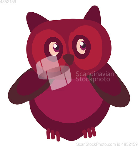 Image of A purple owl vector or color illustration