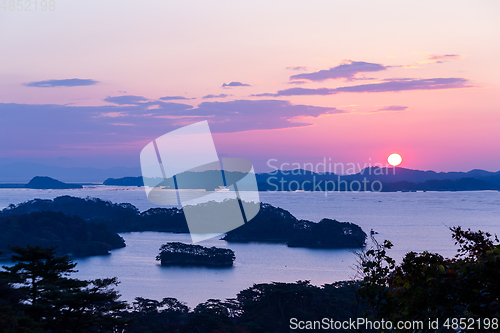 Image of Matsushima in sunrise