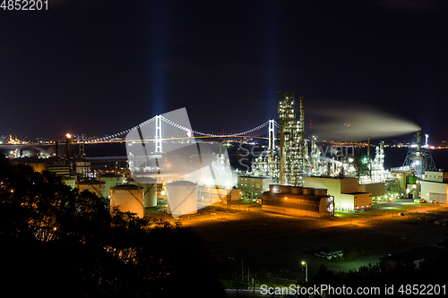 Image of Industrial factory in Muroran at night