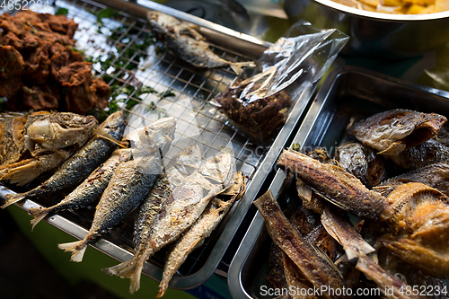 Image of Fried fish in wet market