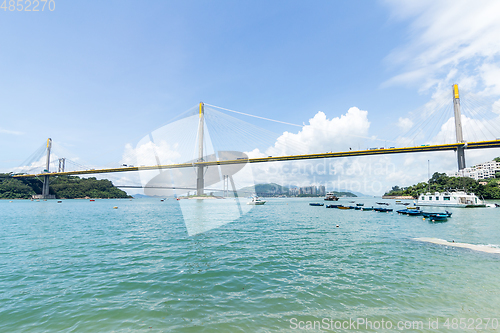 Image of Ting Kau bridge in Hong Kong 