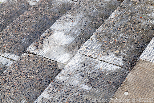 Image of wet stone stairs