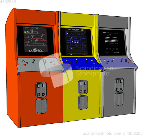 Image of Common controllers of videogame vector or color illustration