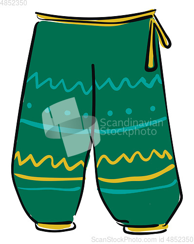 Image of A stylish Aladdin pants vector or color illustration