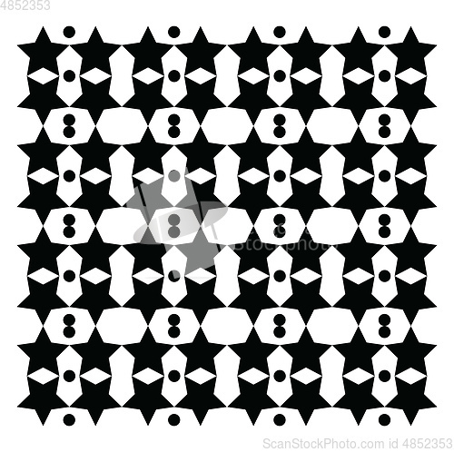 Image of A pattern of stars and circles vector or color illustration
