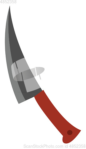 Image of Clipart of a big knife vector or color illustration