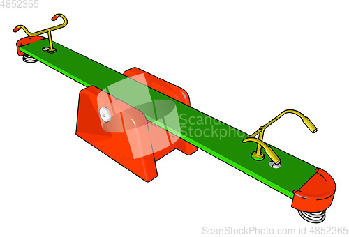 Image of The playground seesaw toy vector or color illustration