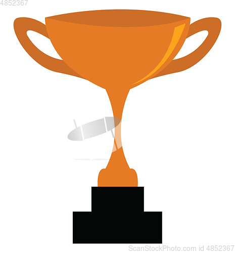 Image of Trophy for a winner in championship illustration print vector on