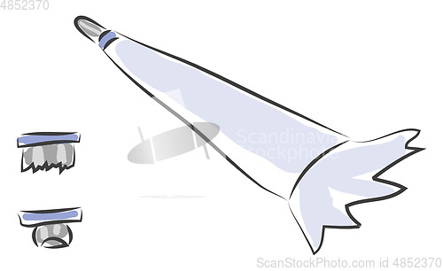 Image of Simple cream tube vector illustrartion on white background.