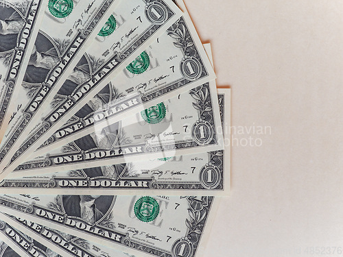 Image of Dollar (USD) notes, United States (USA) with copyspace
