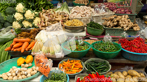 Image of Wet market with variety vegetable