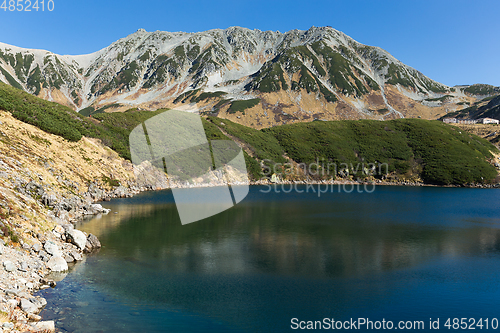 Image of Mikurigaike pond in the Tateyama mountain range in Toyama