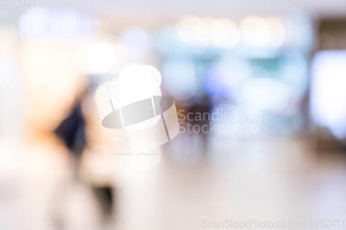 Image of Blurry view of shopping mall