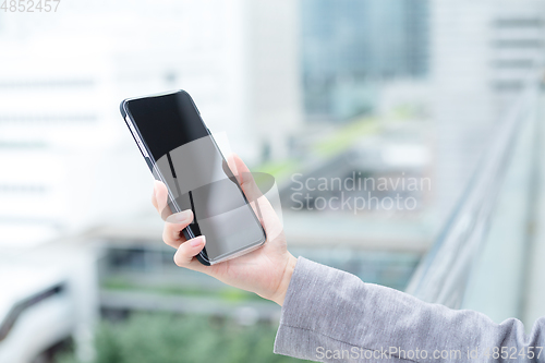 Image of Woman using smart phone 