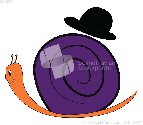 Image of A snail with shell cover vector or color illustration