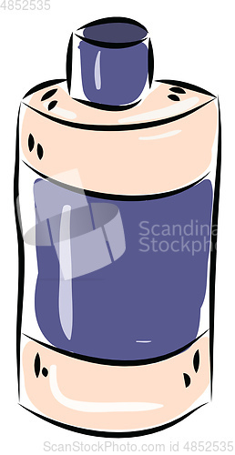 Image of White and violet shampoo bottle vector illustration on white bac
