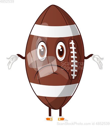 Image of Rugby ball don\'t have an idea, illustration, vector on white bac