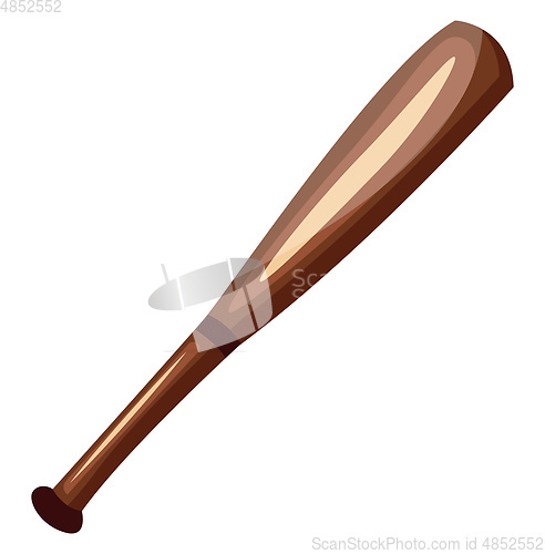 Image of Cricket Bat vector color illustration.