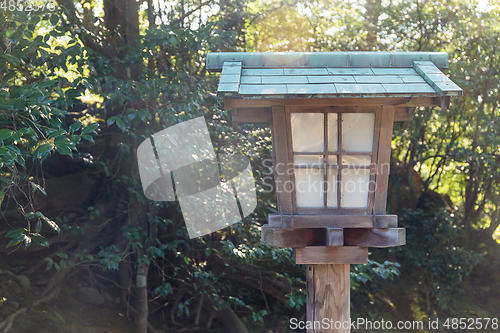 Image of Japanese wooden lantern