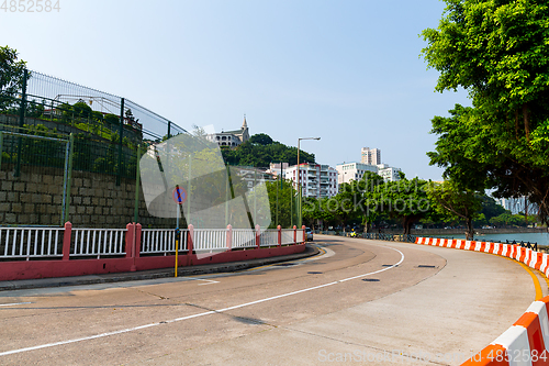 Image of Macao city with road track