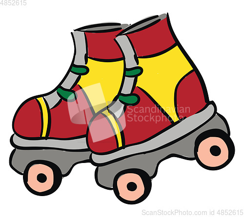 Image of Roller Skates illustration vector on white background 