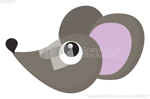 Image of Cartoon mouse vector or color illustration