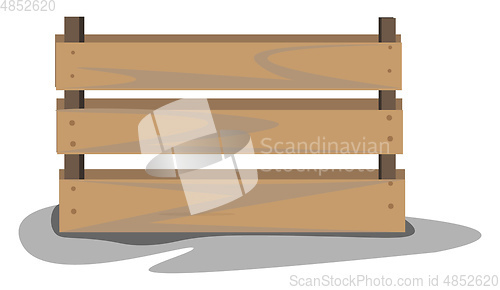 Image of A crafted wooden box vector or color illustration