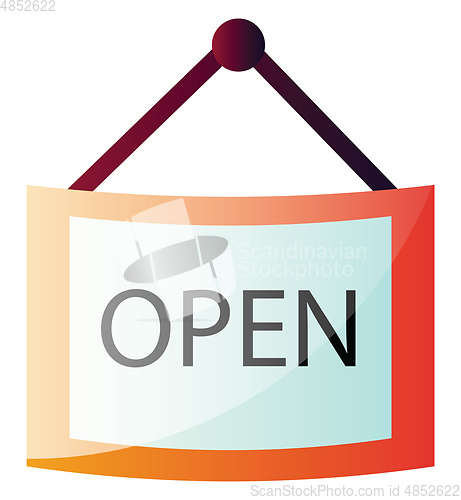 Image of Store Open paper sign vector illustration on a white background