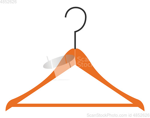 Image of Wooden hanger vector illustration 