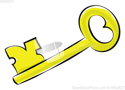 Image of A sparkling house golden key/Key icon vector or color illustrati