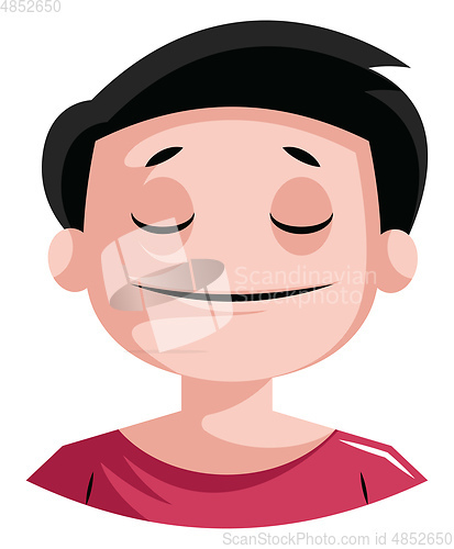 Image of Very peaceful looking man illustration vector on white backgroun