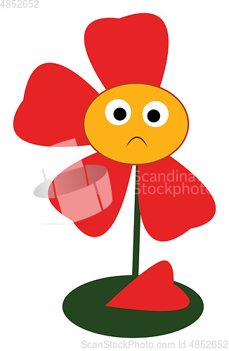 Image of Flower vector or color illustration