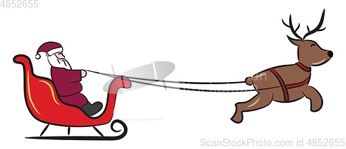 Image of Tall Santa Claus toy offering prayer vector or color illustratio
