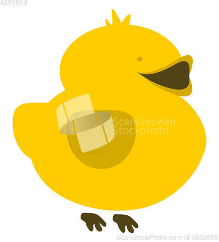 Image of Baby chicken vector color illustration.