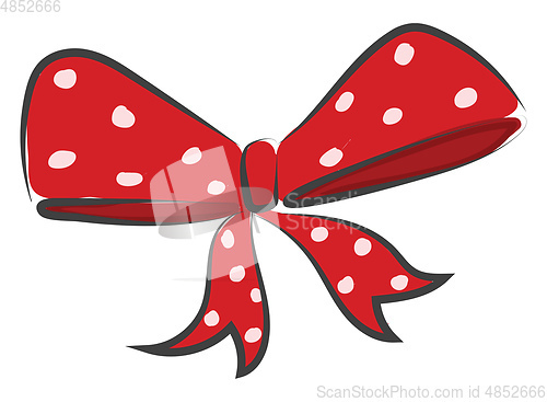 Image of A red bow vector or color illustration