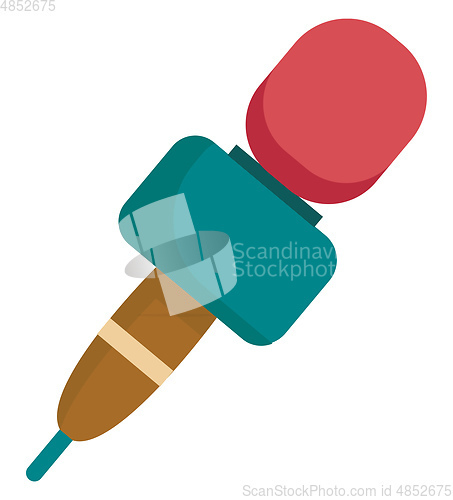 Image of A colorful cartoon microphone vector or color illustration