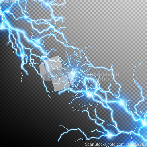 Image of Abstract lightning storm background. EPS 10