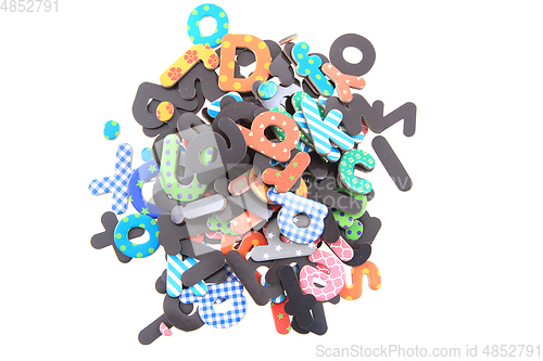 Image of color plastic alphabet