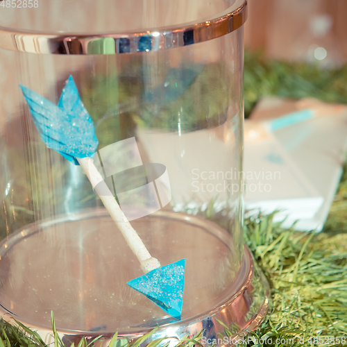 Image of Wedding decorations. Arrows of love
