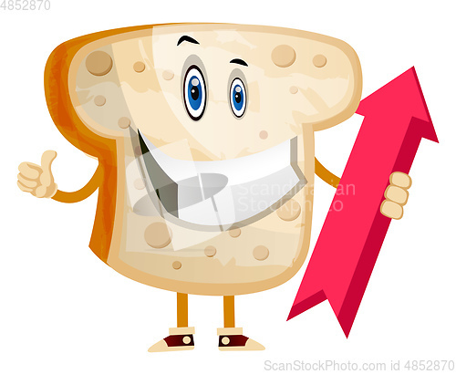 Image of Good Job bread illustration vector on white background