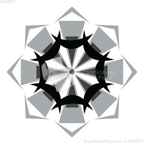 Image of A black mandala for spiritual practice vector or color illustrat