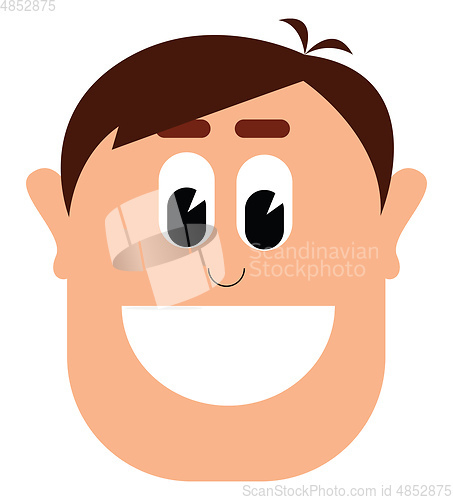 Image of A happy smiling young man vector or color illustration