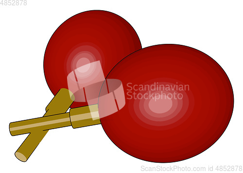 Image of Tamaracas musical instrument vector or color illustration