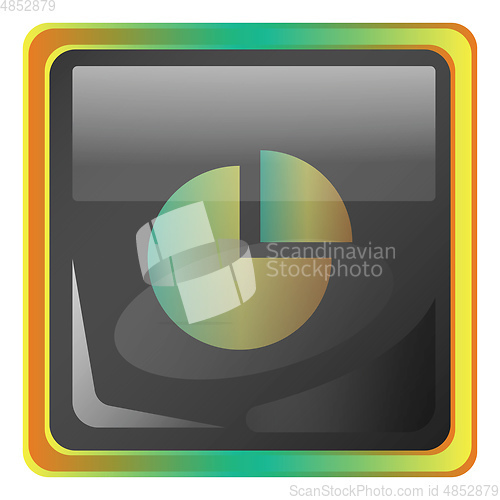 Image of Storage grey vector icon illustration with colorful details on w
