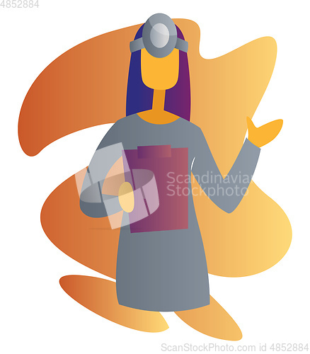 Image of Nurse explaining health condition modern vector illustration on 