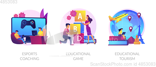 Image of Gamified learning system vector concept metaphors.
