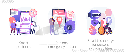 Image of Digital healthcare support abstract concept vector illustrations.